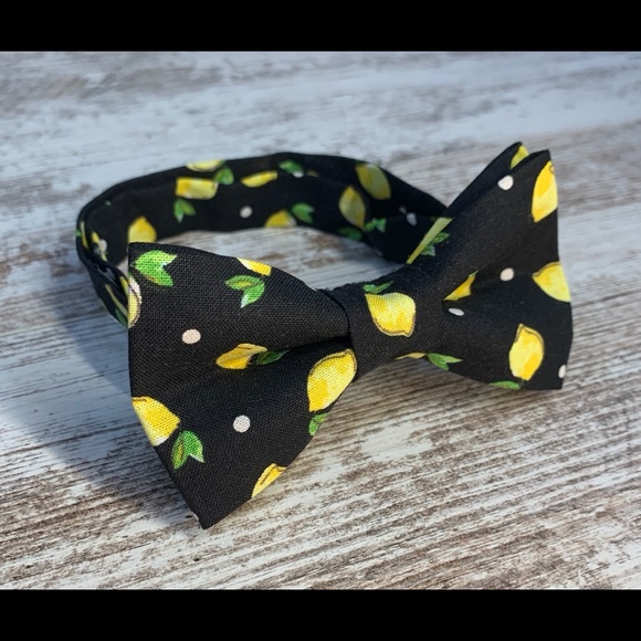 Easter bow tie fruit bow tie easter gift lemon bow tie black bow tie graduation - Picture 2 of 5